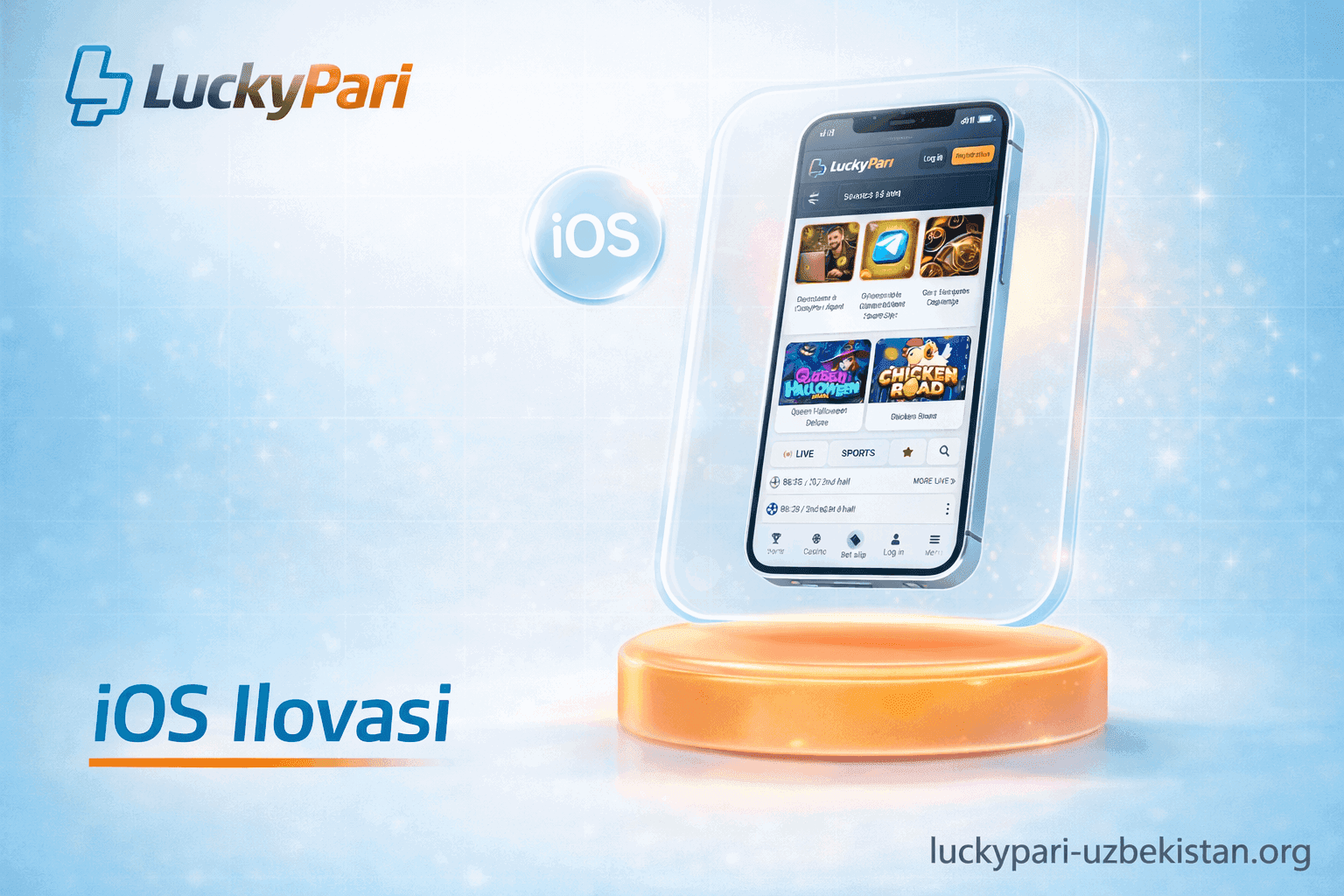 iOS telefon ilovasi ekrani